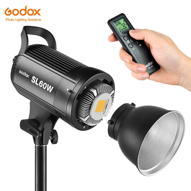 Godox LED Video Light SL-60W SL60W 5600K White Version Video Light Continuous Light Bowens Mount for Studio Video Recording