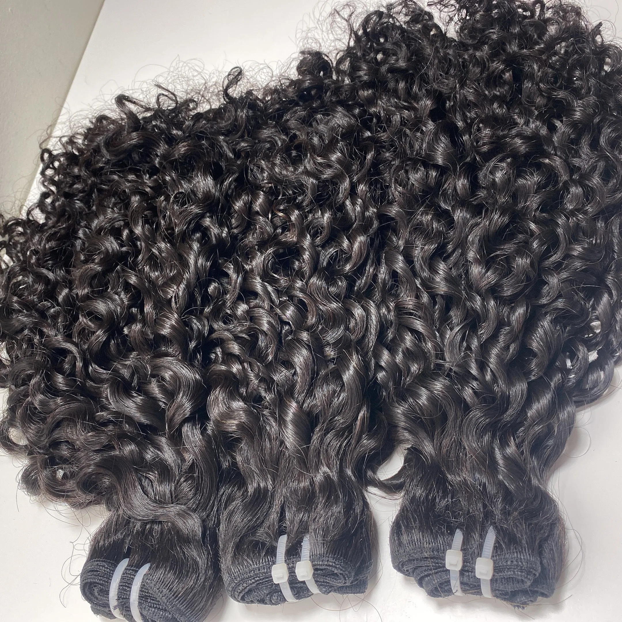 Super double drawn Pixie Curl Vietnamese Human Hair wig Tangle Free Shedding Free wholesale hair