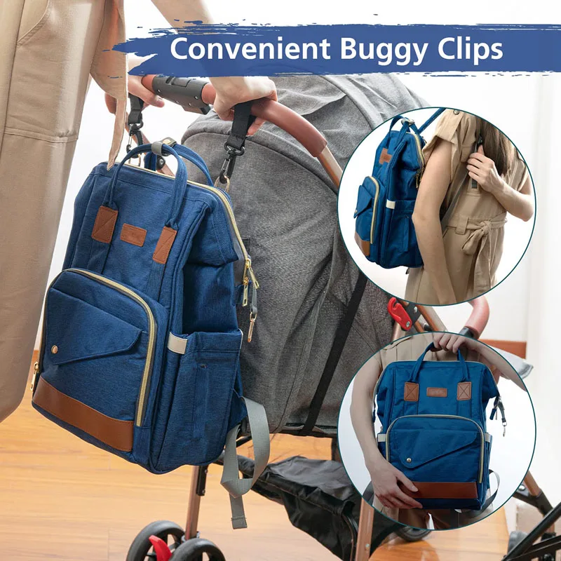 High quality Portable diaper backpack with Large Capacity Best Travel Bag Backpack for Moms Dads nappy bag