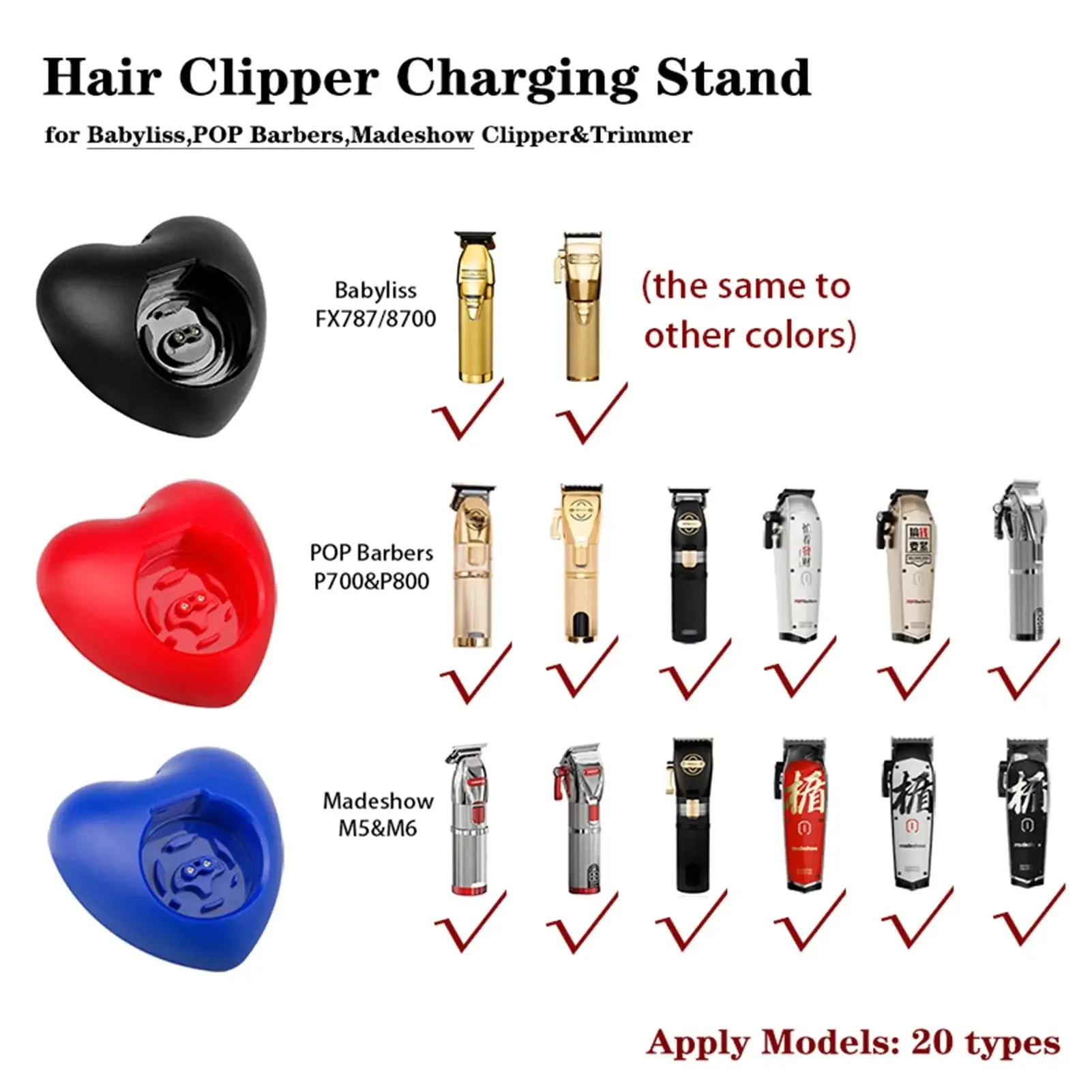 Hot Sale Hairdressing Equipment Hair Trimmers Charging Stand Hair Salon Barber Hair Clipper Charging Dock Base For Chargers