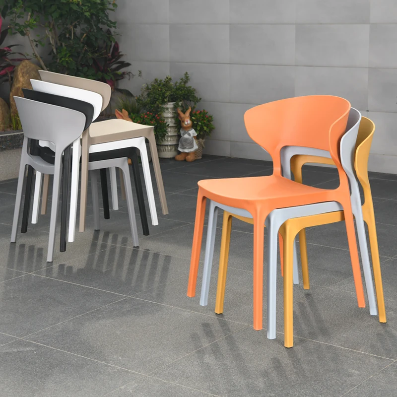 Modern Dinning Room Furniture Sets Plastic Chair Restaurant Leisure Cafe Stackable Dining Plastic Chair