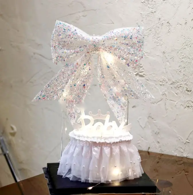 Handmade Glitter  Back To School Cake Topper, Wedding Cake Bunting Decor, Party Decoration Supplies