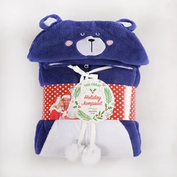 2022 High Quality Purple Soft Warm Winter Bathrobe With Hood For Women