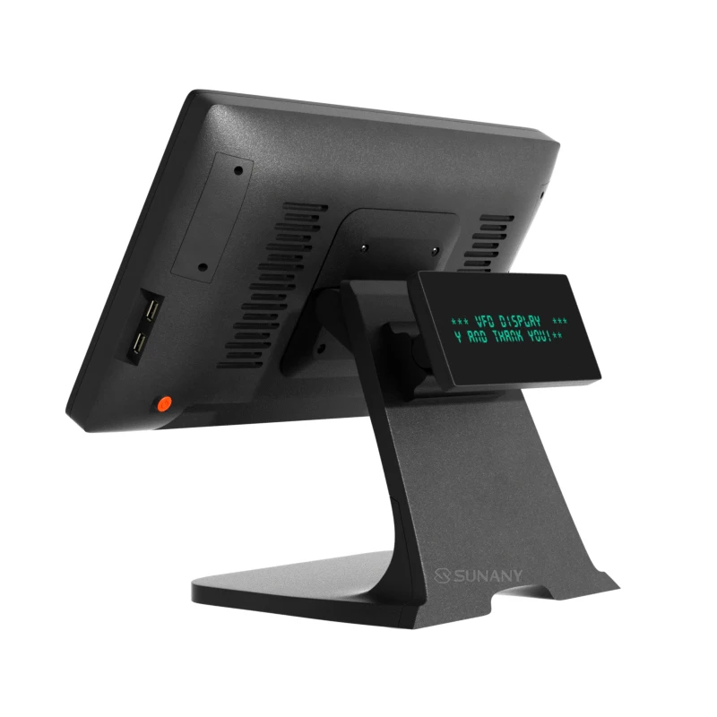 15.6 inch 2 line VFD POS machine best POS computer terminal EPOS Equipment for small retail