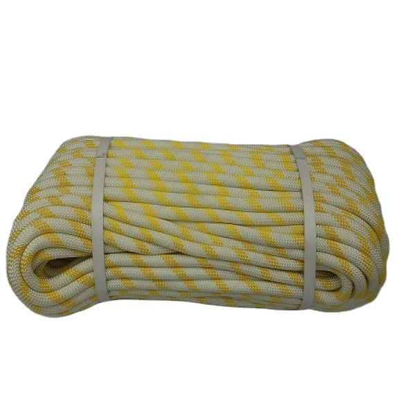 Customized Logo Colorful 12 mm polyester braided rope climbing rope