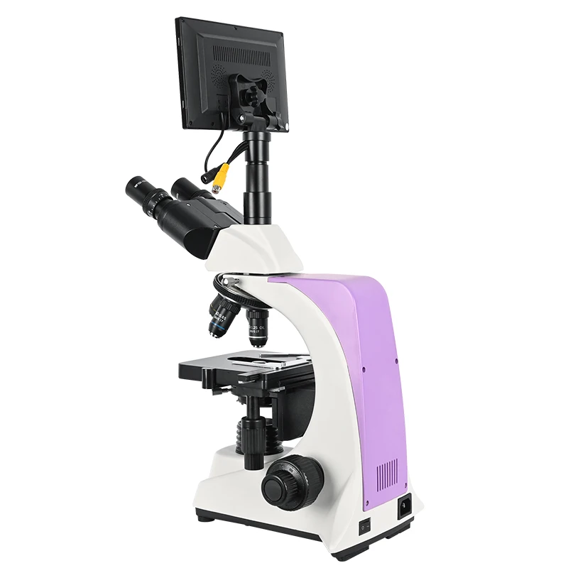 7 inch LCD Video electronic digital Microscope Trinocular Biological lab zoom 40X-2500X led 2MP binocular compound BM-500T-4