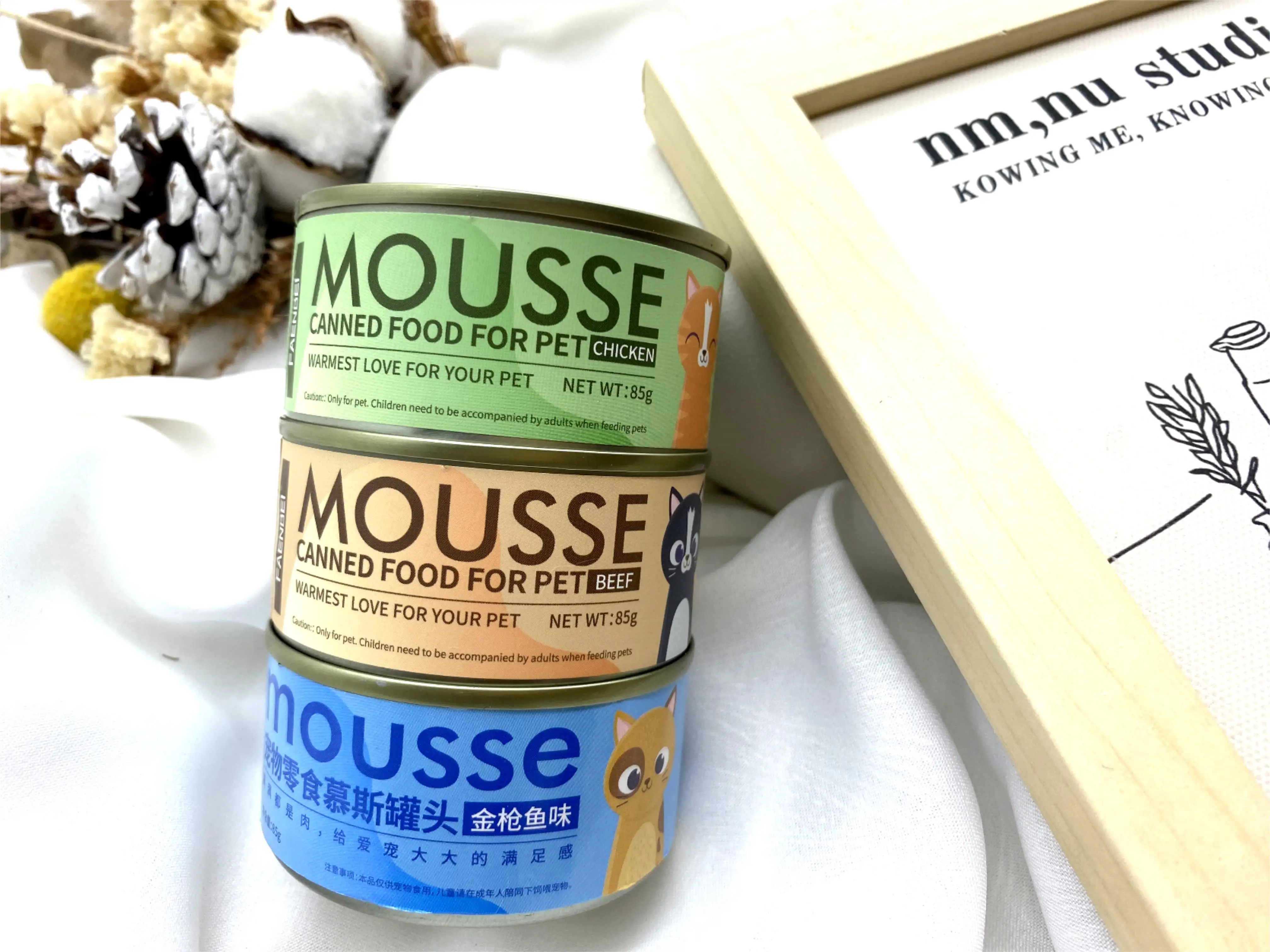 Полное зерно бесплатно для взрослых кошек нежный влажный корм с куриным мешочком в желе 85 г Petline Whosale домашних животных