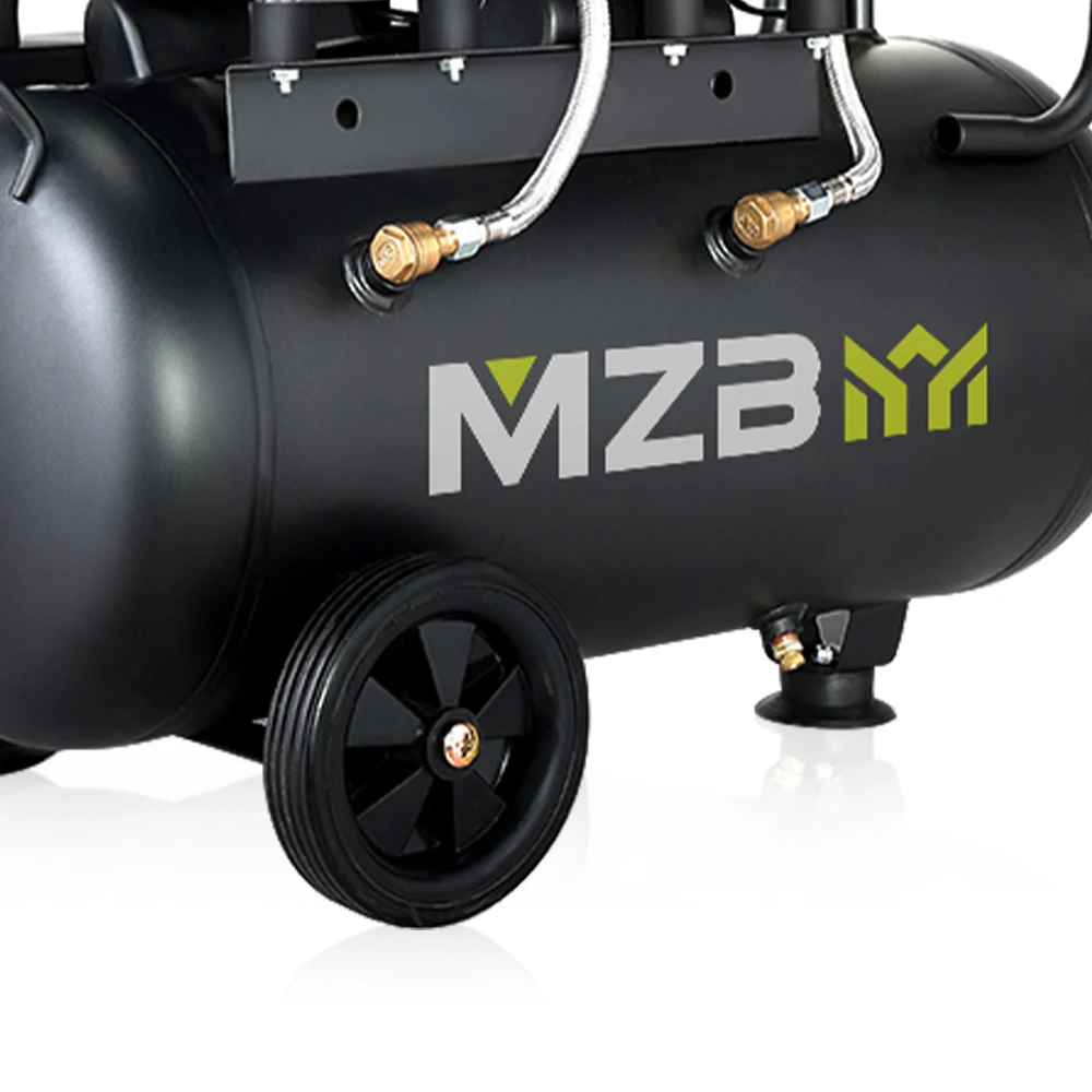 Super silent 50l 1.2kw twin cylinder mini oil free air compressor
