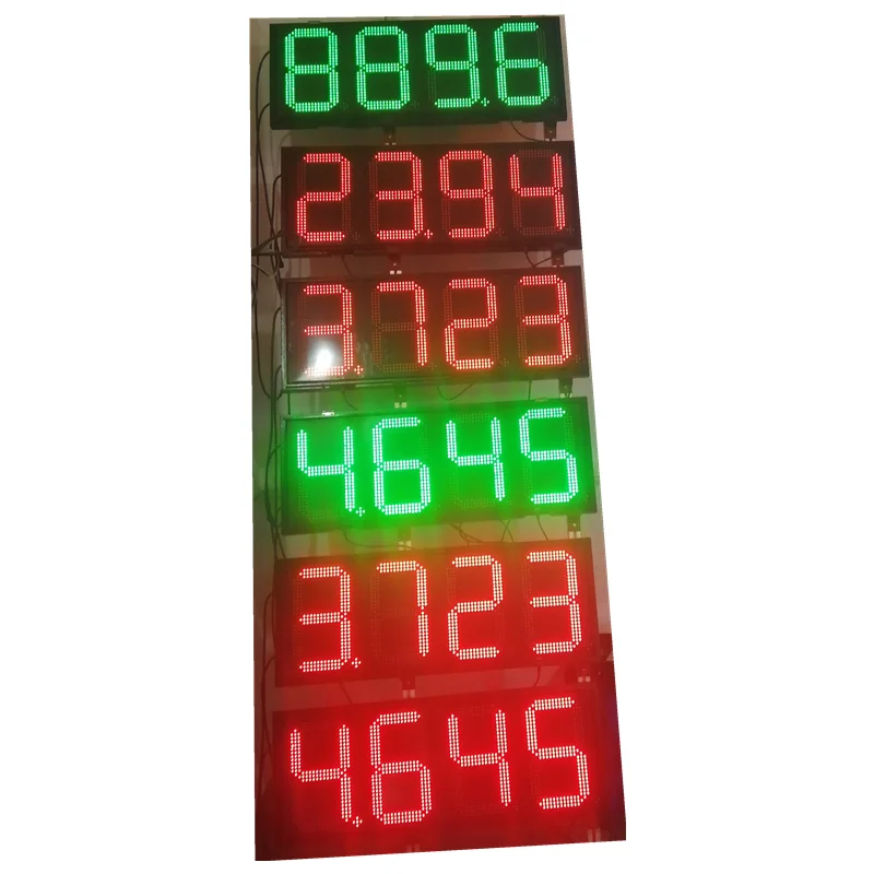 12 Inch Red Color Digital Numbers Module 7 Segment LED Display For Oil Price LED Signs LED Gas Price Remote Control