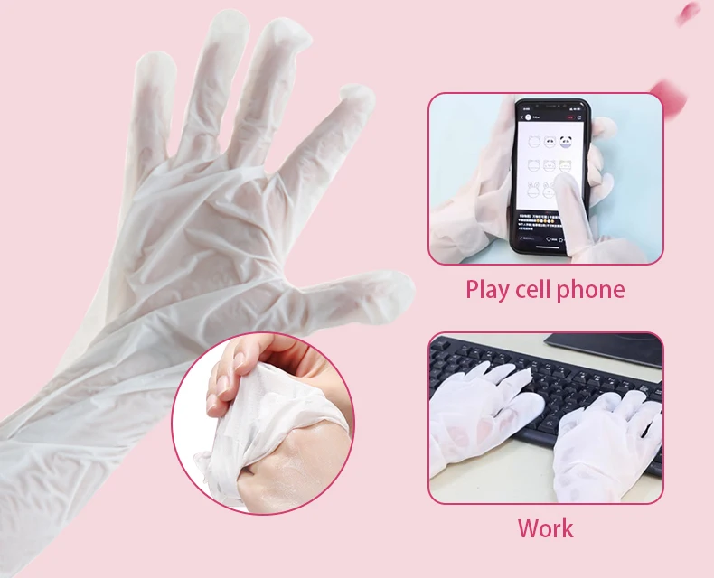 Deep Moisture Gloves for Dry Cracked Hands Intensive Repairing Coconut Oil Milk Extract Korean Skincare nourishing hand mask