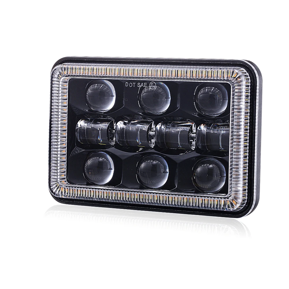 
Factory wholesales car led square headlight 4x6 inch square 45W 12V-32V LED TRUCK LIGHT LED WORK LIGHT with DRL 