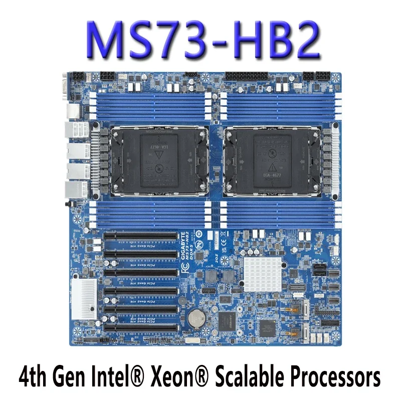 Для гигабайтной MS73-HB2 (rev.1.x) материнской платы 4-го поколения процессор ChatGpt Xeon LGA 4677 C741 DDR5 протестирован хорошо bore Shippi