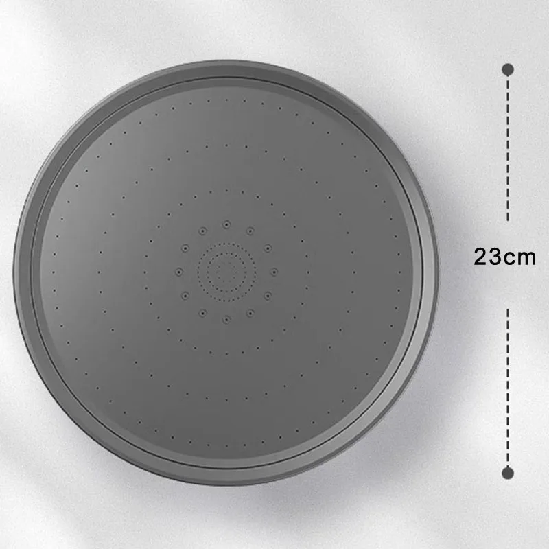 6 Modes Rainfall High Pressure Chrome Wall Mounted Single Functional Round ABS Rainfall Overhead Shower