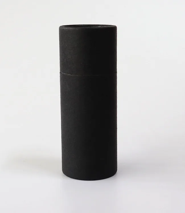 Роскошная упаковка, Черная бумажная трубка, косметическая круглая трубка из крафт-бумаги, экологически чистая бумажная трубка с индивидуальным дизайном