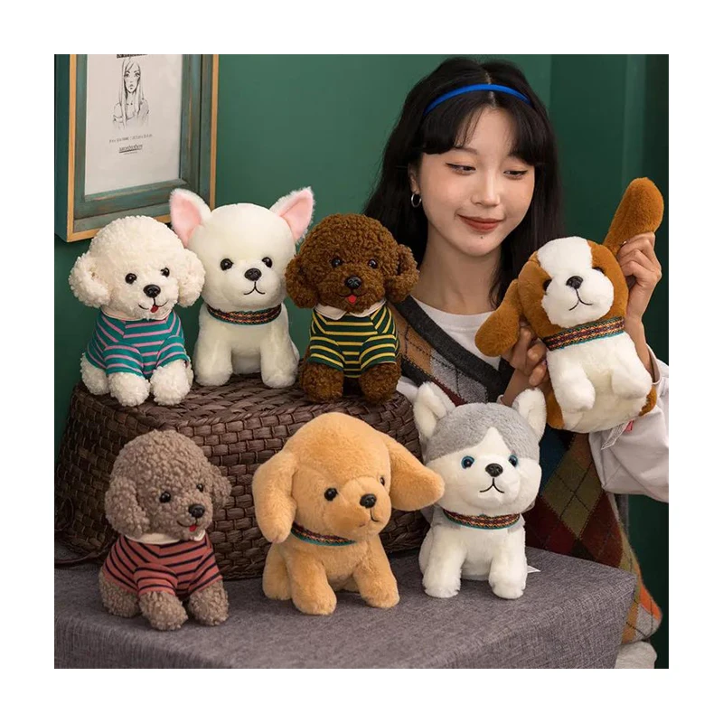 Новый дизайн на заказ мягкие животные имитация собаки мягкая собака куклы плюшевая