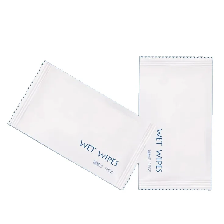 Custom Print Cheap Price Single Refreshing Non-Woven Fabric Cleaning Wet Tissue Wipes for RestaurantsIndividually disposable res
