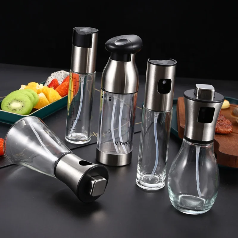 304 Stainless Steel 100ml and 200ml Oil Mister Olive Oil Sprayer Bottle