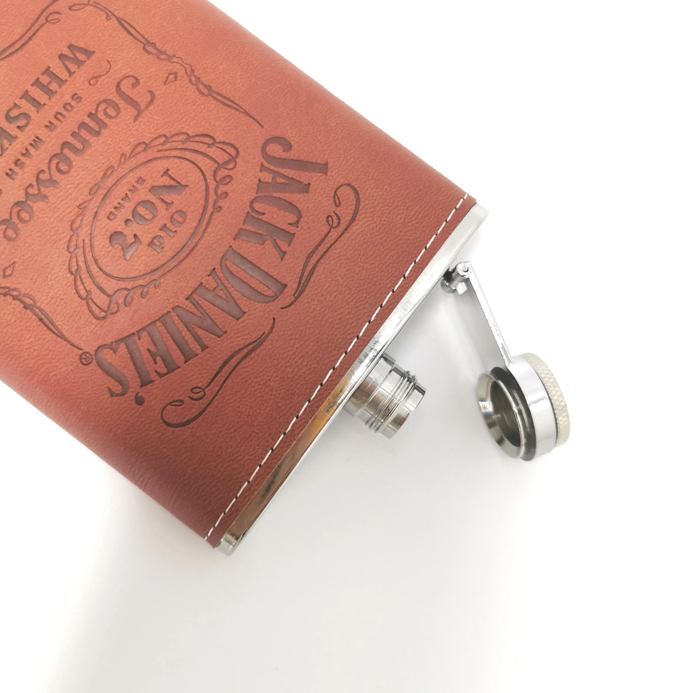 matte black laser engrave logo 6oz stainless steel mini whisky flask