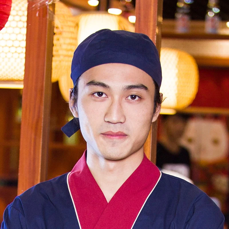 Fanny chase Japanese chef hat cloth sushi restaurant Japanese restaurant izakaya Japanese material work hat headband