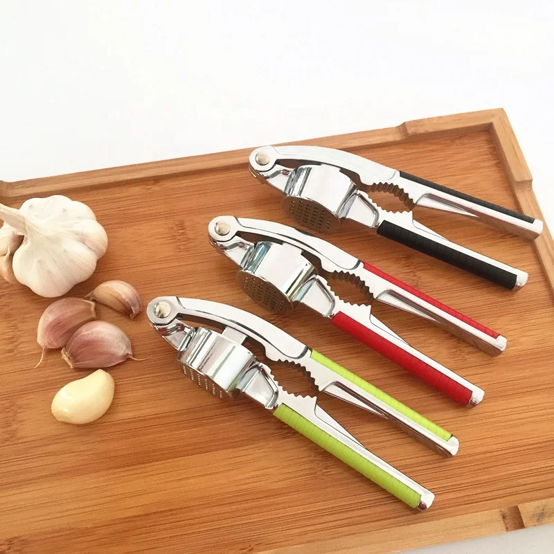 ODM OEM Custom Kitchen Tools Portable Garlic Mincer Zinc Alloy Aluminium Alloy Garlic Press Manual Garlic Crusher