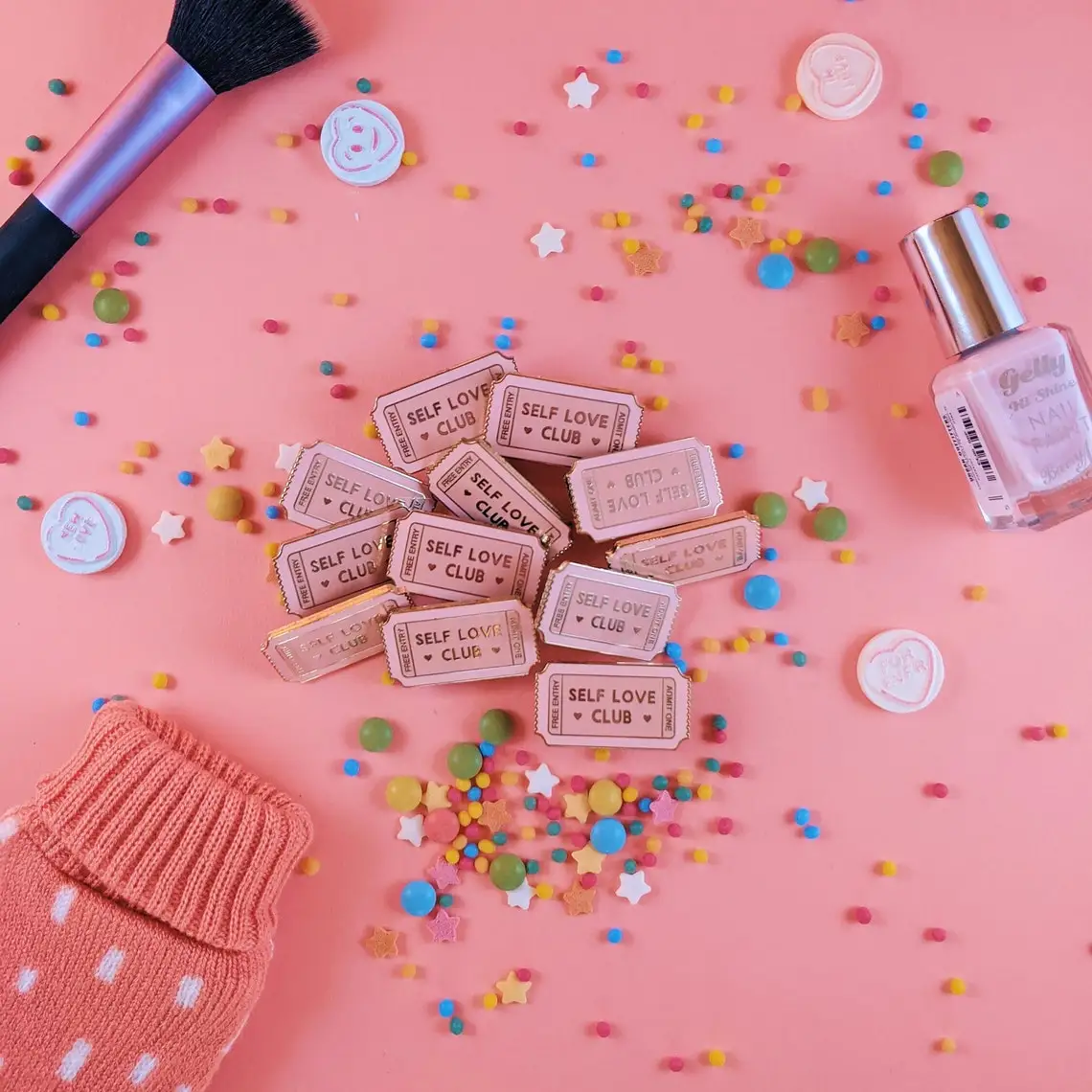 Self Care Love Body Positive Hard Enamel Pin Lapel Badge