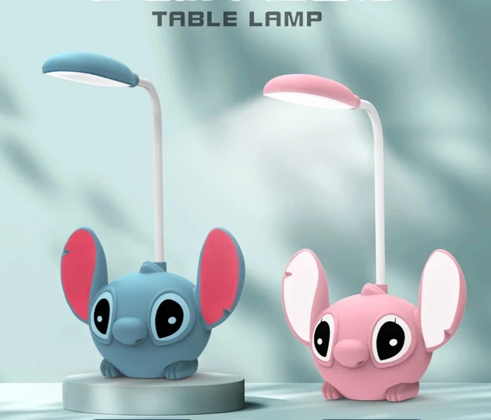 Led Desk Lamp With Pencil Sharpener Foldable Light Cute Cartoon Desk Night Light Usb Recharge Light Gift W24-262