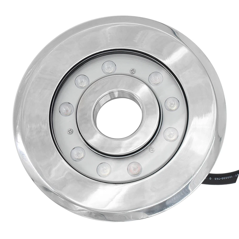 Stainless Steel 316L High Quality 27W DMX RGB ring led fountain light