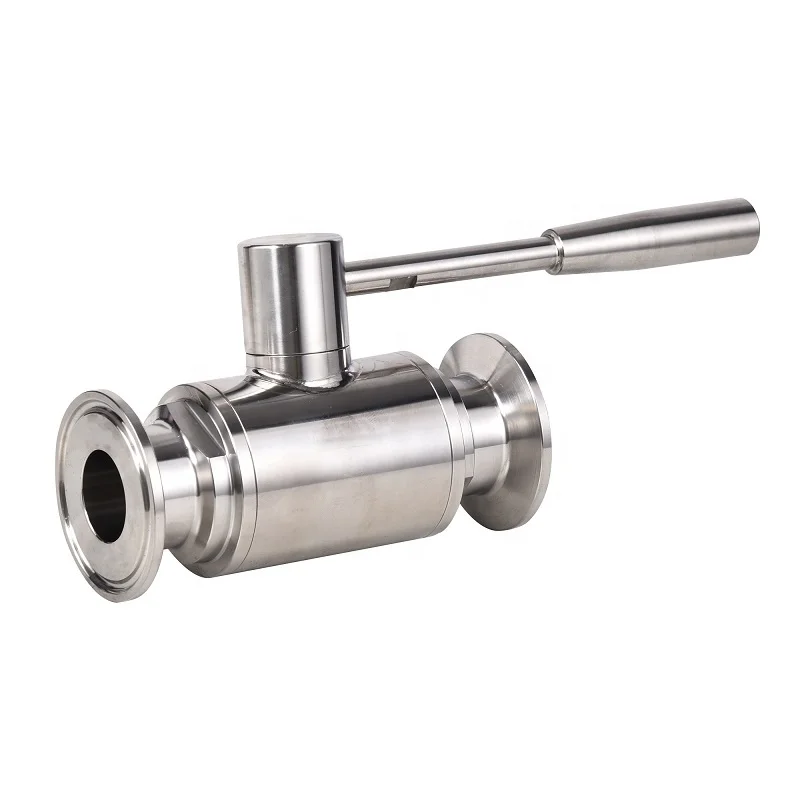Aohoy Stainless Steel SS304 SS316L TC Clamp Threaded Welded Sanitary One Way Ball Valve