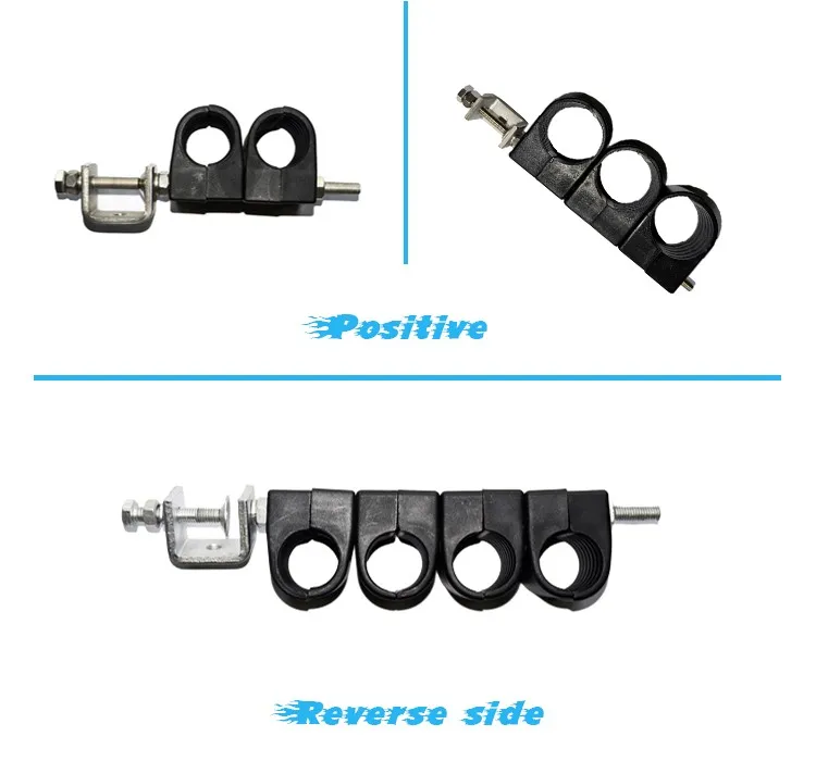 Зажим для кабеля 7/8 дюйма, двойной зажим для волоконно-оптического кабеля/фидерный зажим сквозного типа