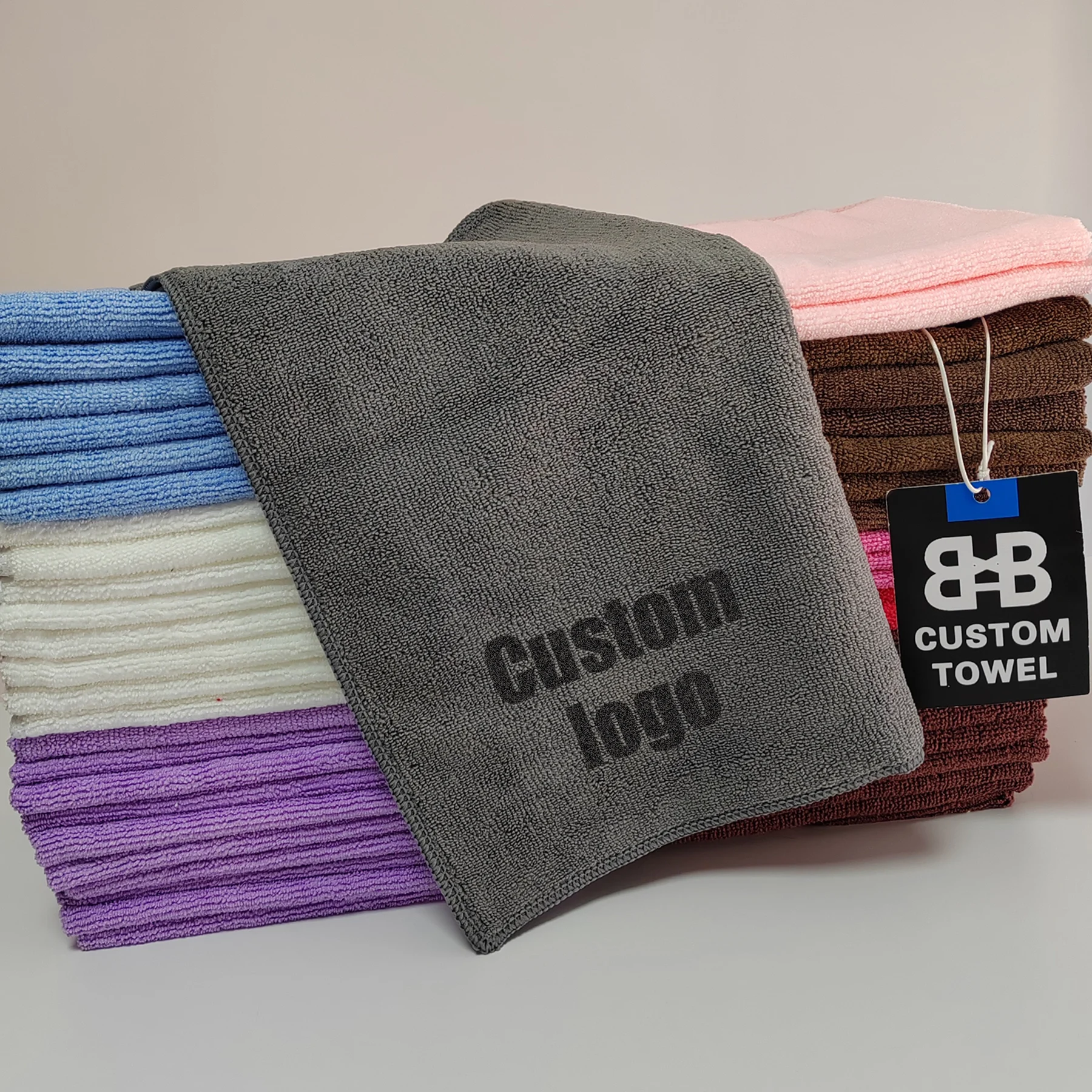 Hot selling microfiber warp knitted car washing towel absorbent cleaning towel car wiping towel 40 * 40