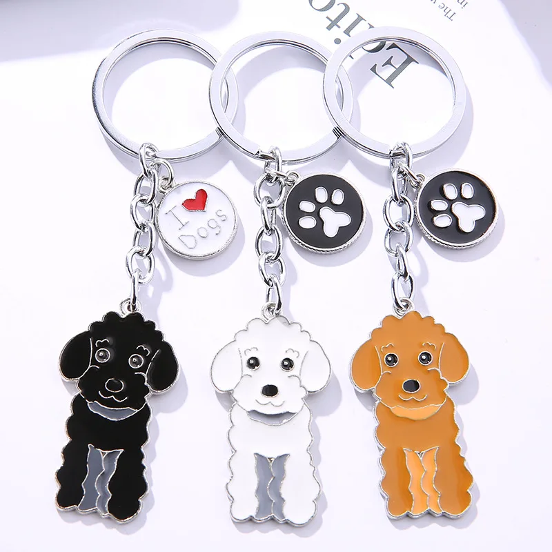 Factory direct metal key chains new cartoon lion dog keychain home gifts custom metal keychain can be laser processing