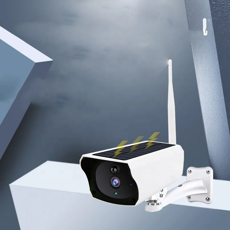 Outdoor Surveillance Camera Solar IP65 Waterproof Two Way Intercom Night Vision WiFi 4G Solar Camera