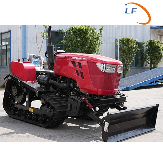 Farm Crawler Tractor 90 HP Crawler Tractor Price Large 90HP Rubber Track Crawler Tractor With Rotary Tiller In Indonesia