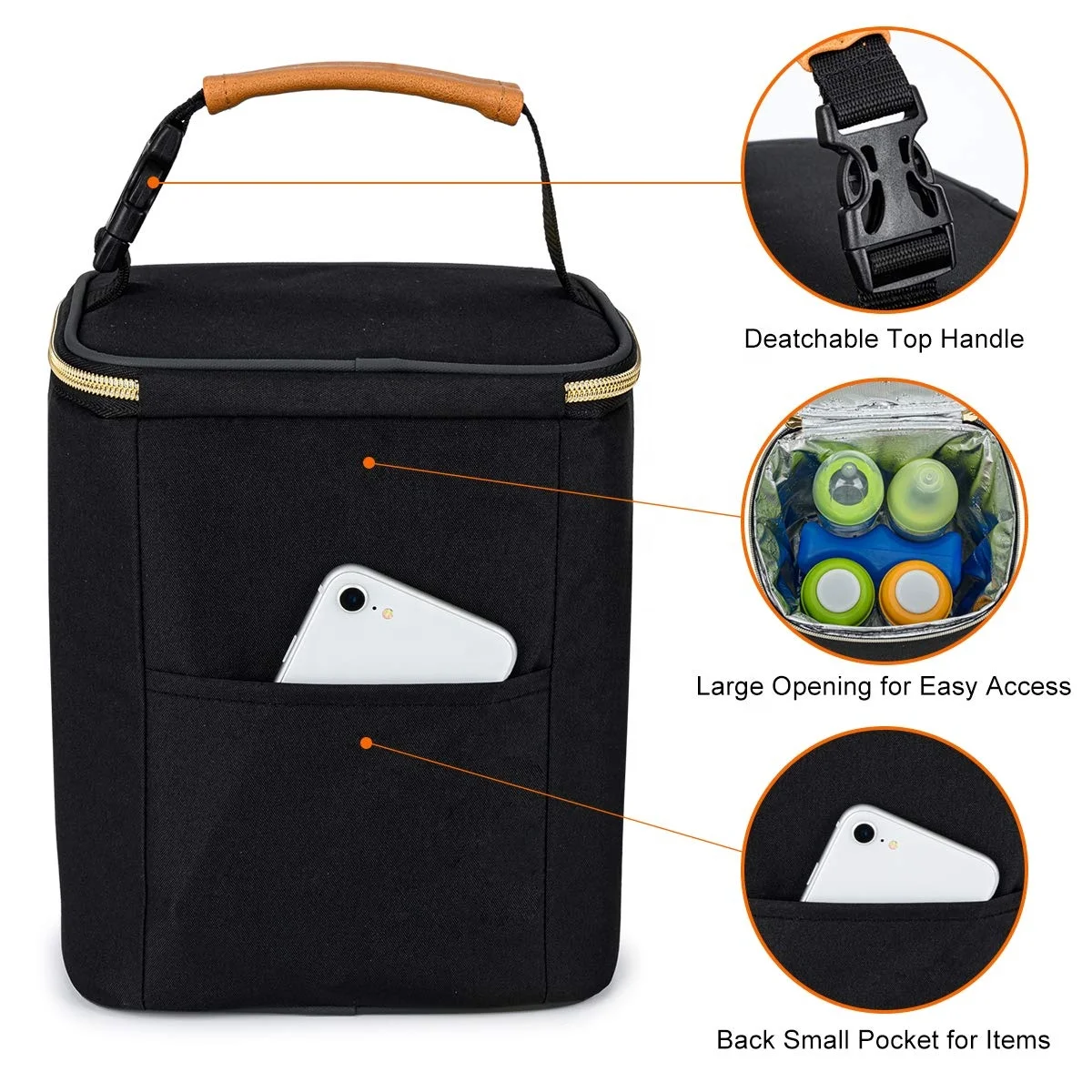 Factory Direct Sale Portable Nursing Breast Milk Cooler Bag Mother Storage Bottle Bag Baby Feeding Milk Thermal Insulation Bag