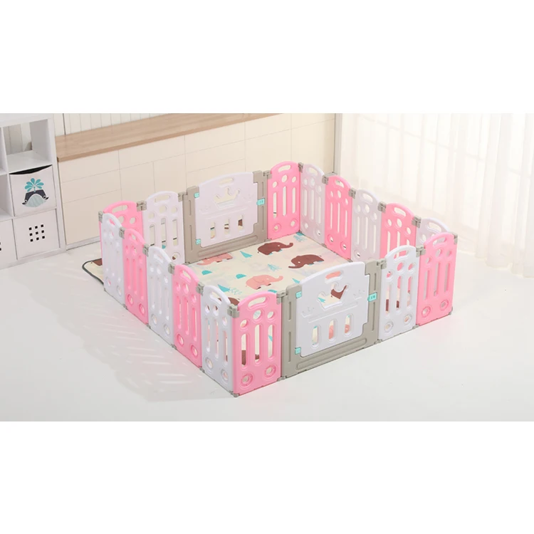 
Hot sale kindergarten kids plastic folding playpen indoor baby play area plastic fence for sale 