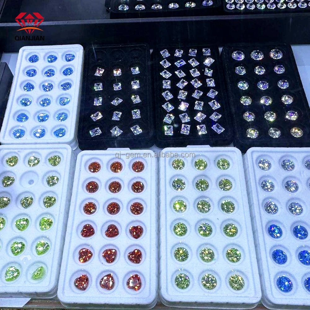 Factory Price Synthetic Gemstone Round 3A Loose CZ Stone Cubic Zirconia