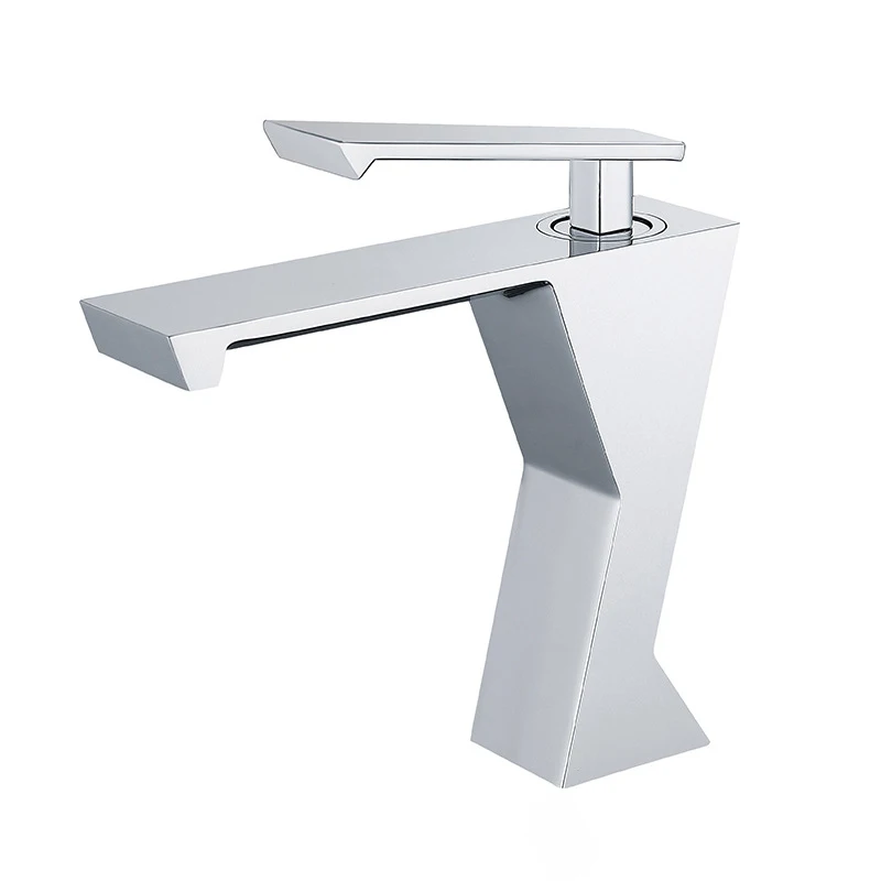 New Design Brass Brushed Finish Basin Mixer Tap Single Handle Thermostatic Hot and Cold bathroom faucet basin faucet