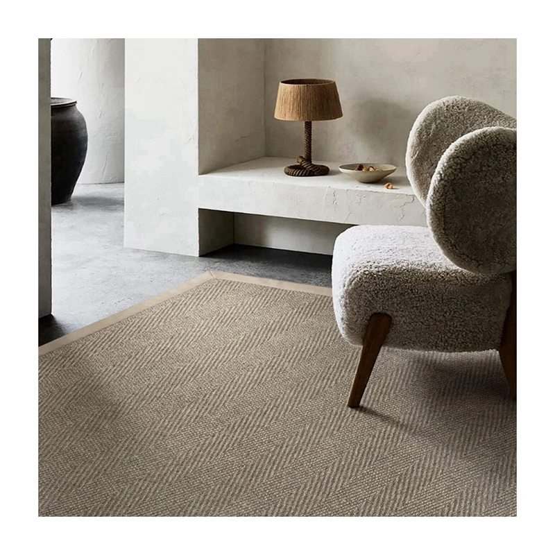 natural fiber China sisal rug large herringbone sisal carpet floor rug