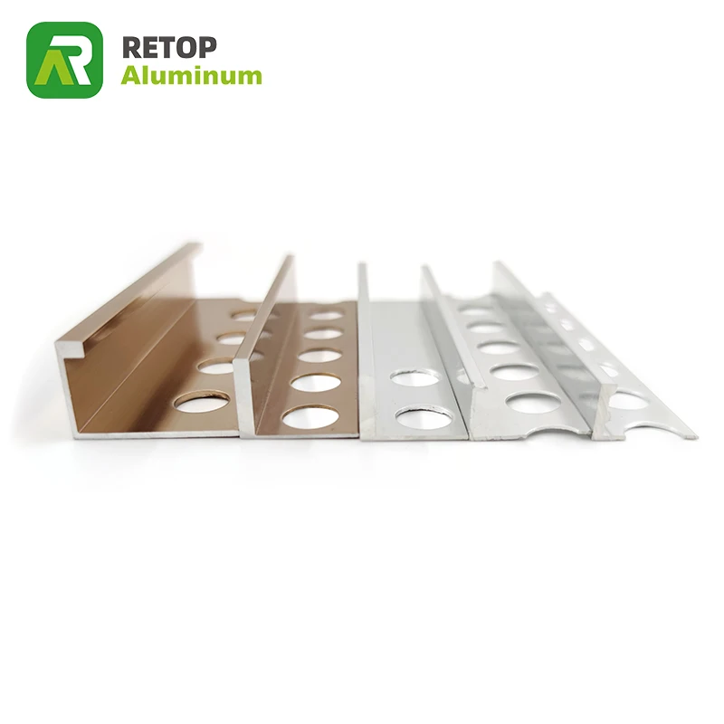 Customized Decoration Protection Edge L Shape Ceramic Tiles Aluminum Chrome Angel Trim