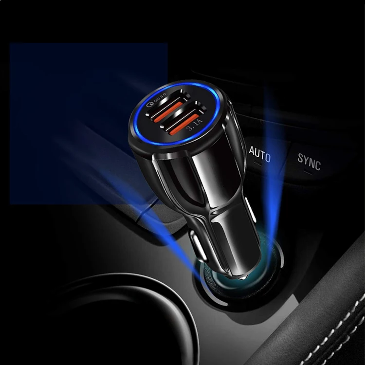  Высокое качество 2 USB 3 0 Быстрая зарядка Адаптивная быстрая автомобильное зарядное