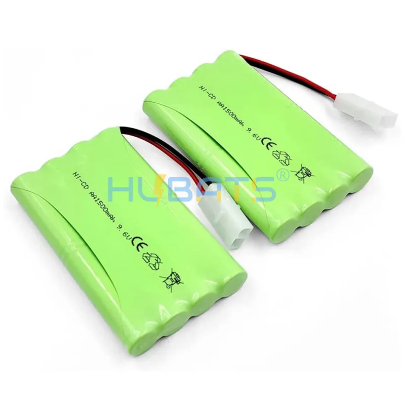 Hubats NiCD AA 1200mAh 9.6V rechargeable battery pack for RC toys Car Tank Train Robot AA 9.6v 1200mah NiCd Rechargeable Battery