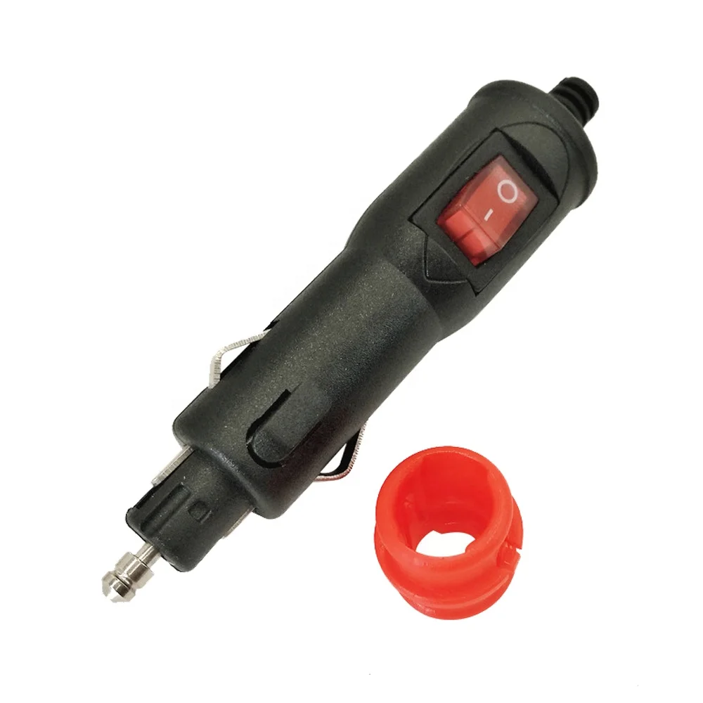 MX 12V Male Car Cigarette Lighter on/off Cable Plug with Switch and Signal Light
