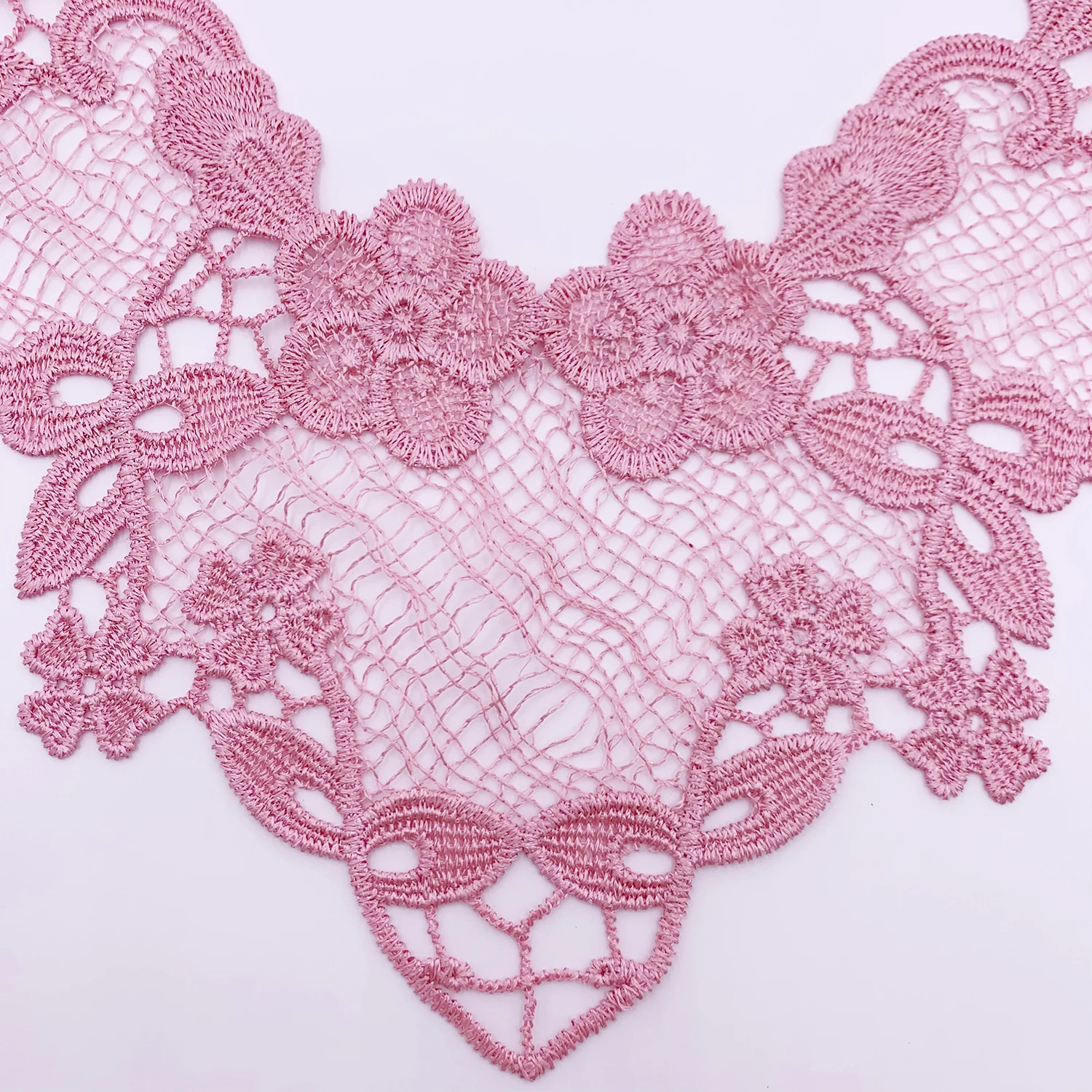 Free Samples Wholesale Cheap Price Neck Collars Fabric Beautiful Flower Embroidered Neck Collar Design on Fabric