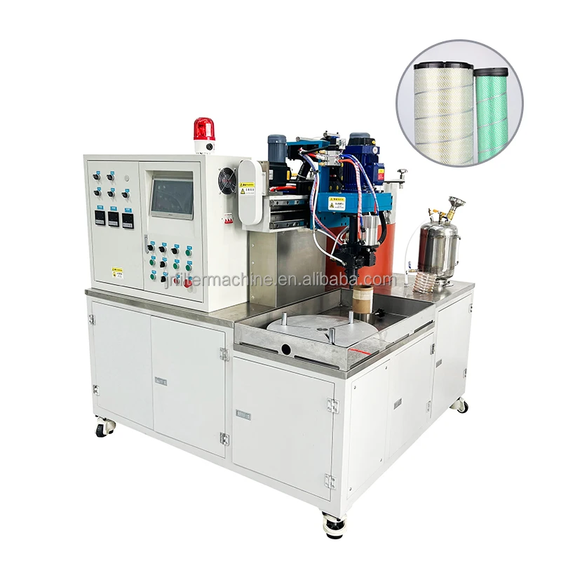 hot sale automatic square and circle and trapezoidal shape   car Pu  glue injection machine pu air filter making machine