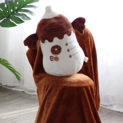 milk bottle shape short naping air conditioning Flannel blanket soft stuffed plush pillow Car Home Sofa Pillow