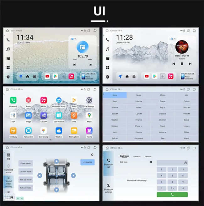 Hot Sale 1280*720 car Android player for Universal Car With factory best FM GPS car Android player