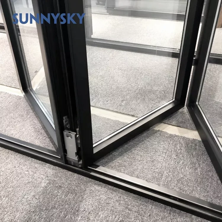 XIYATECH под заказ наружная Складная Дверь из двойного стекла для виллы