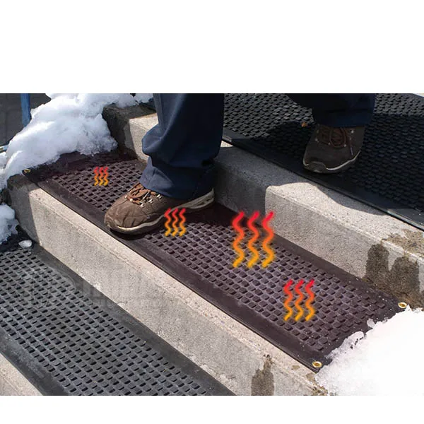 rubber ice snow melting heated walkway doorway driveway car and stair mats