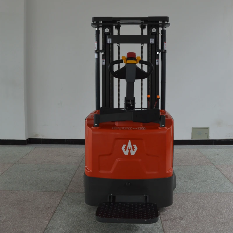 Standing 1500Kg Electric Battery Pallet Lift Stacker Truck Automatic Forklift For Food Shop