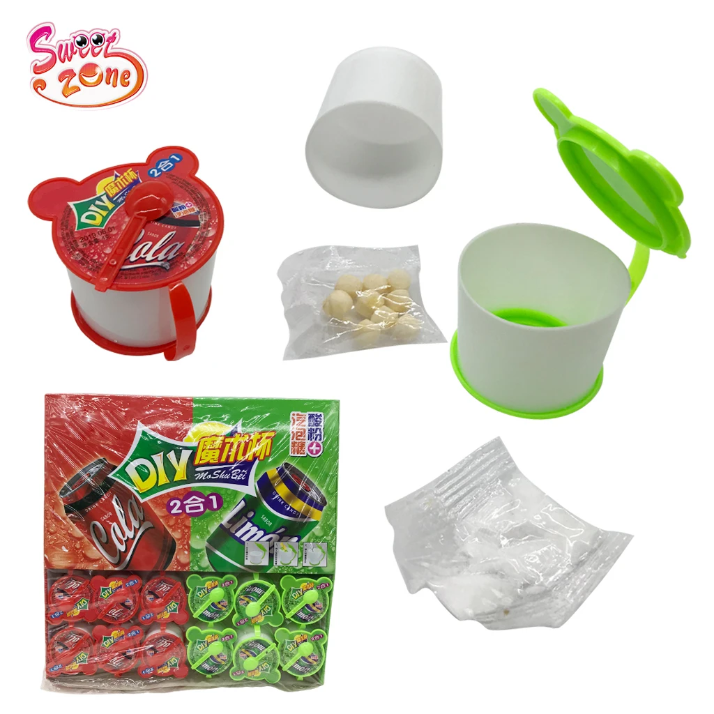 2 в 1 Магическая чашка, пресс для газировки, конфеты и кислый порошок, конфеты